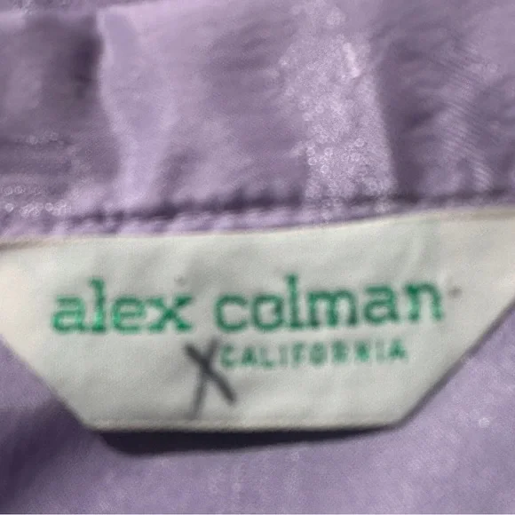 Vintage Purple Giraffe Print Satiny Secretary Blouse - Picture 3 of 7